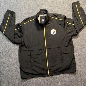NFL‎ TEAM APPAREL PITTSBURGH STEELERS Men's Lined Windbreaker Jacket XL Full Zip